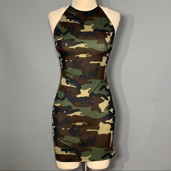 Camo Halter Dress - Picture 5 of 12